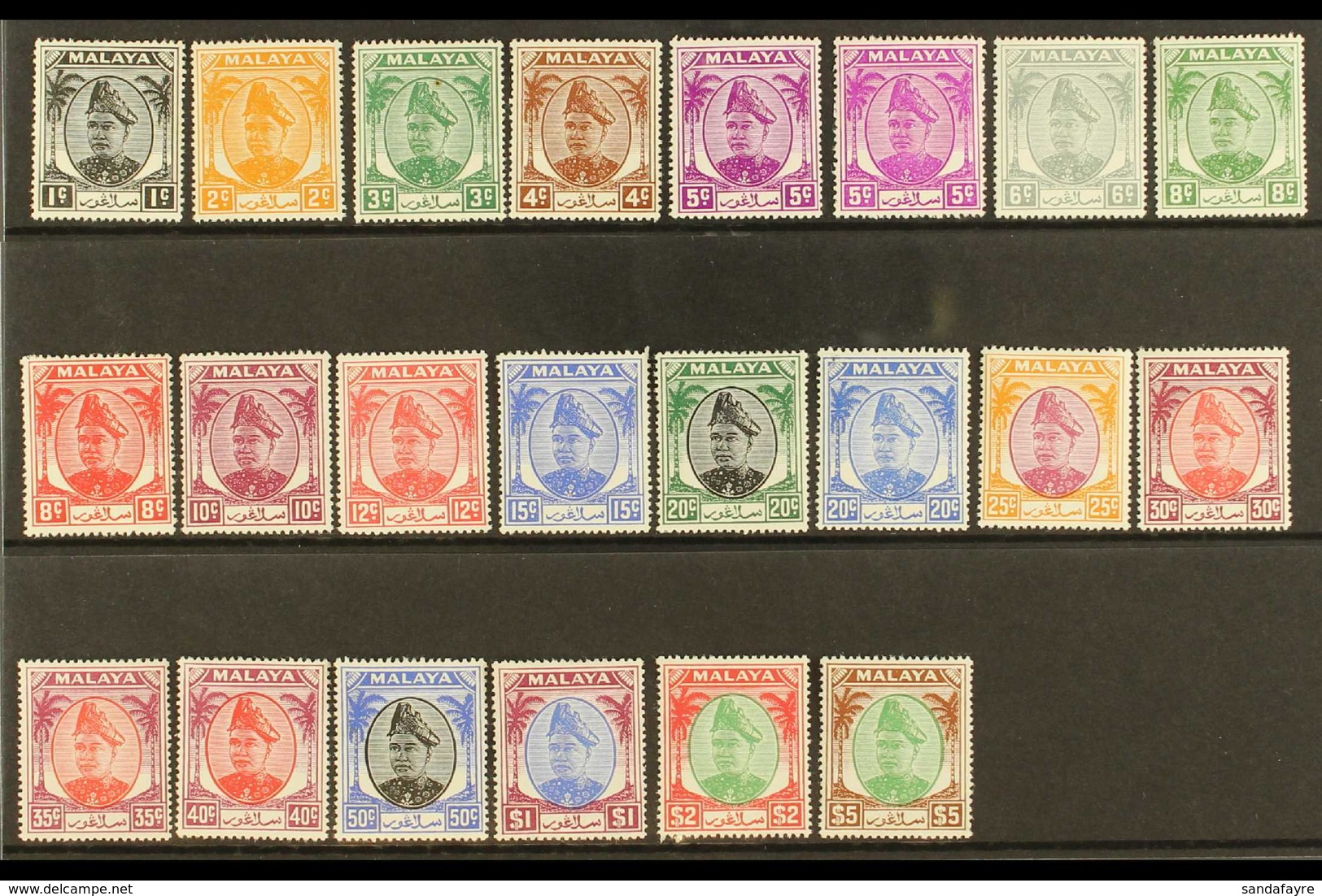 SELANGOR  1949-55 Complete Sultan Set, SG 90/110, Plus Listed 5c Shade, Superb Never Hinged Mint. (22 Stamps) For More I - Sonstige & Ohne Zuordnung