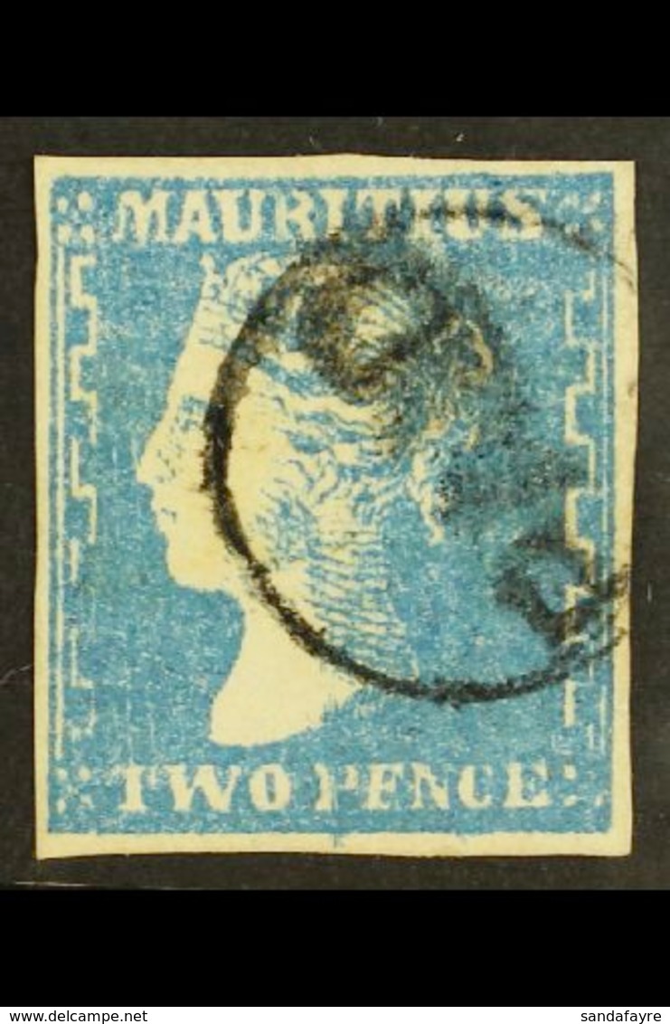 1859  2d Pale Blue, Dardenne Printing, SG 44, Very Fine Used With Large Even Margins, Full Even Colour And Almost Comple - Mauritius (...-1967)