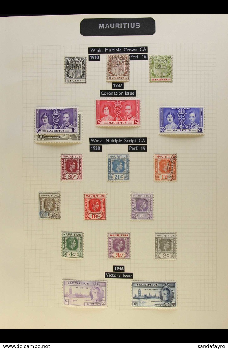 1910-2000  Clean Mint And Used Collection Of Stamps, Covers And Cards Etc, Includes 1937 20c Coronation With "similar Li - Mauritius (...-1967)