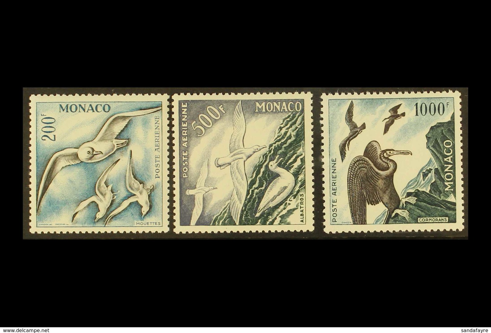 1955  200f, 500f & 1000f Cormorants, Airmails, Yvert 56/8, Never Hinged Mint (3 Stamps). For More Images, Please Visit H - Sonstige & Ohne Zuordnung