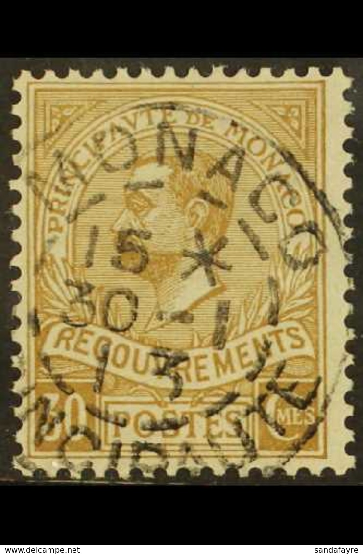 POSTAGE DUE  1910 30c Bistre, Yvert 10, Very Fine Used With Neat C.d.s. For More Images, Please Visit Http://www.sandafa - Sonstige & Ohne Zuordnung