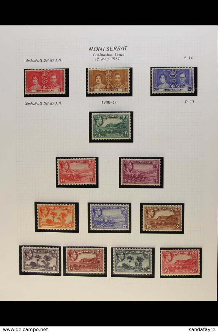 1937-51 KGVI FINE MINT COLLECTION  Complete For Basic KGVI Issues, Plus ALL Additional Perfs Of 1938-48 Defins, SG 98/13 - Montserrat