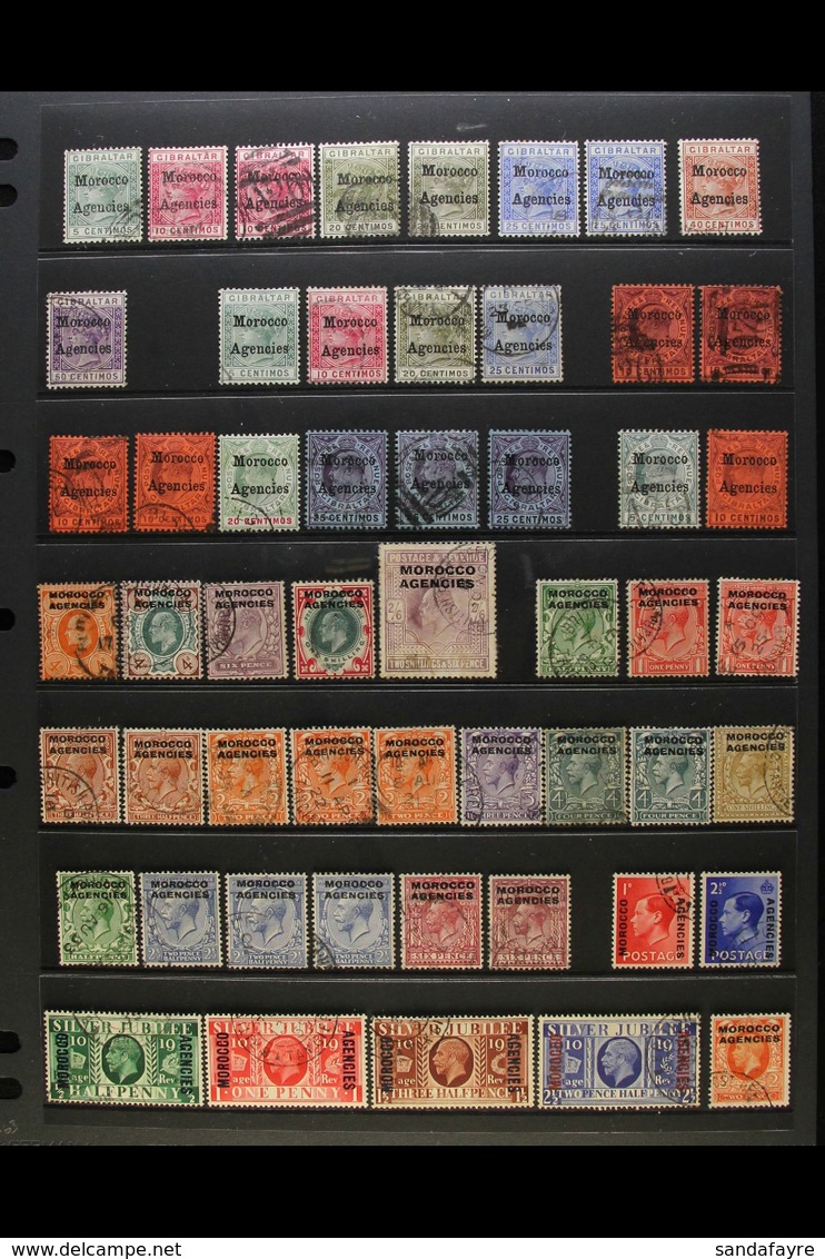 1898-1955 USED COLLECTION  Presented On A Set Of Stock Pages. Includes Gibraltar Opt'd 1898-1900 To 50c, 1899 To 25c, KE - Altri & Non Classificati