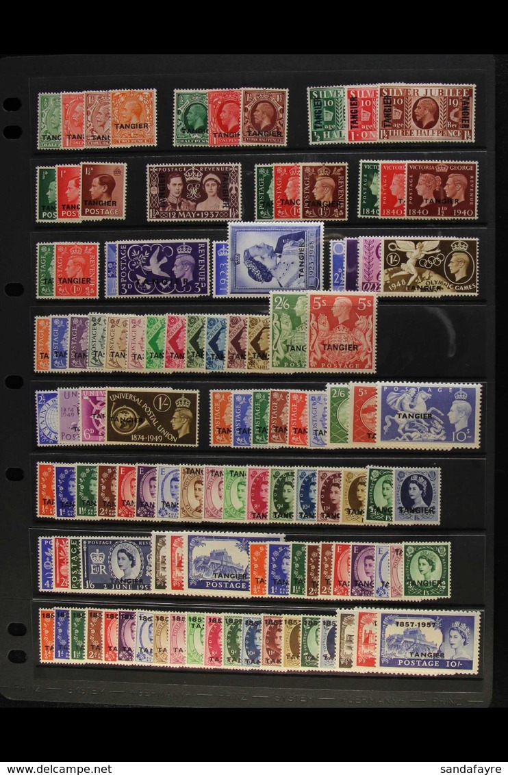 TANGIER 1927-57  A Virtually Complete Fine Mint Collection, Only Seems To Be Missing The 1949 10s Ultramarine, Some Are  - Sonstige & Ohne Zuordnung