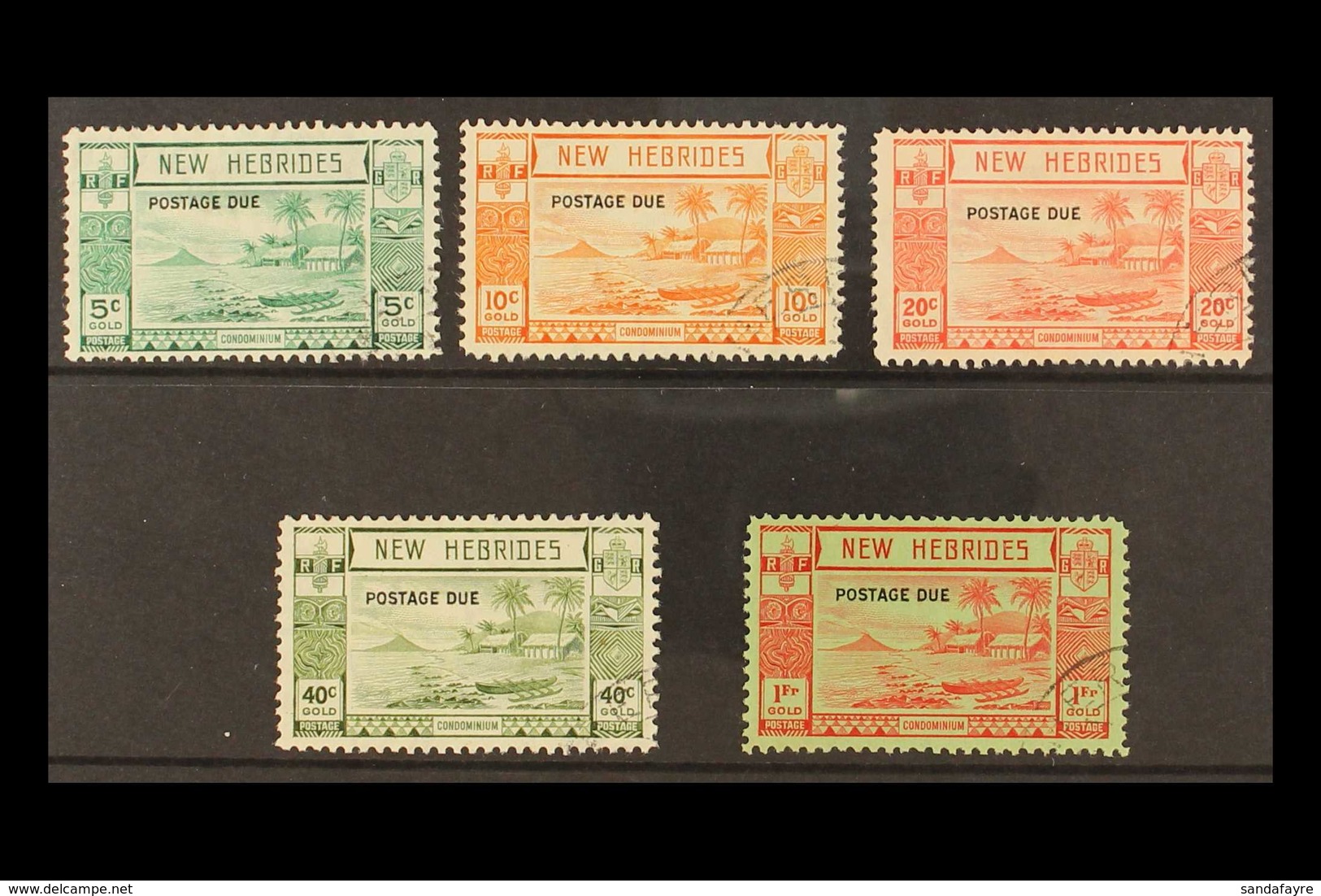 ENGLISH  POSTAGE DUES 1938 Overprints Complete Set, SG D6/10, Very Fine Cds Used, Fresh. (5 Stamps) For More Images, Ple - Sonstige & Ohne Zuordnung
