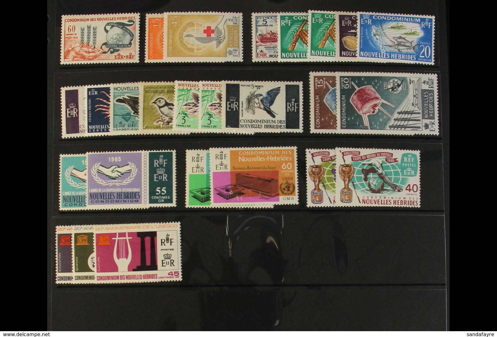 FRENCH 1963-66 NEVER HINGED MINT COLLECTION  Incl. 1963 FFH, Red Cross, 1963-72 Incl. 2f, Both 3f And 5f, 1965 ITU Etc.  - Sonstige & Ohne Zuordnung
