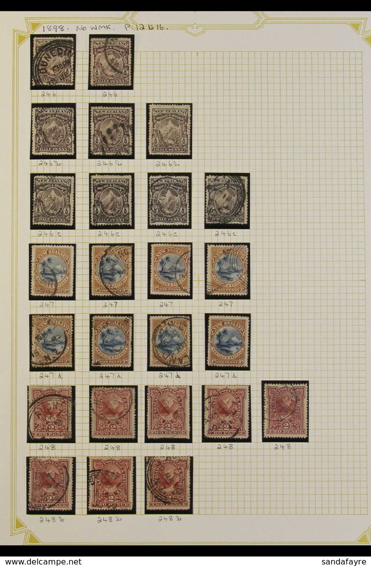 1898 - 1909 SPECIALISED "PICTORIALS" COLLECTION  Well Written Up Used Collection Showing The Various Watermarks, Perfs A - Sonstige & Ohne Zuordnung