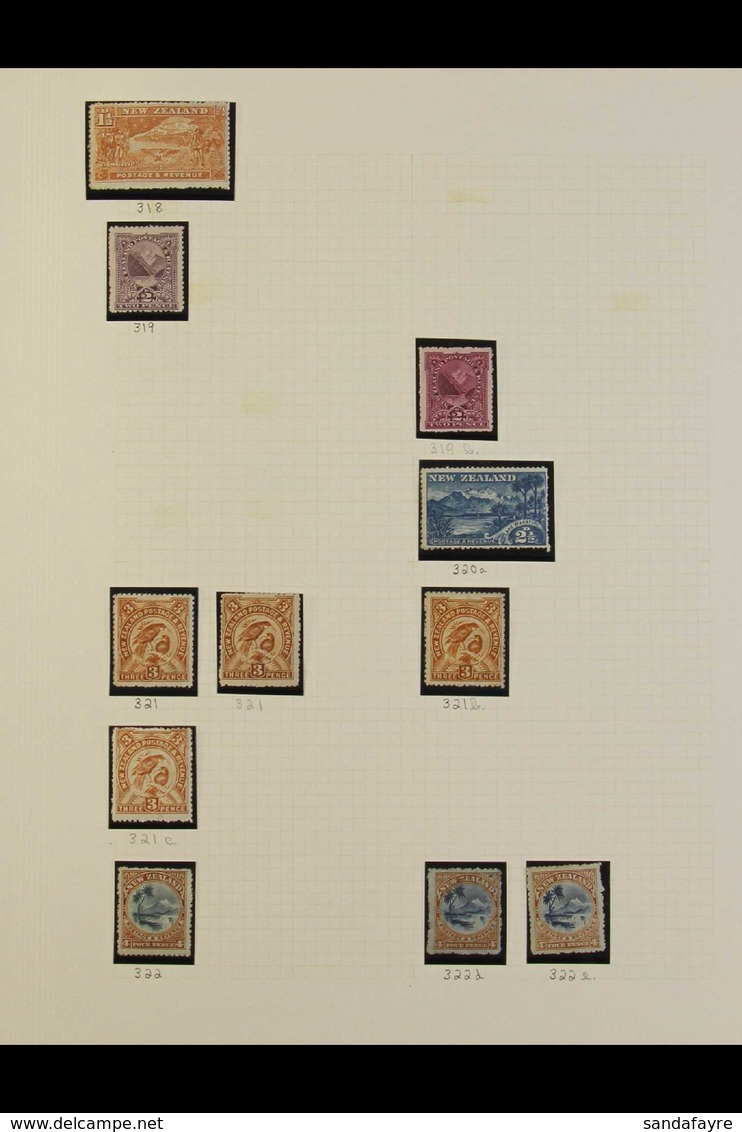 1902 - 07 PERF 14 PICTORIAL ISSUE  Fresh Mint Selection Of Shades To 5s Mt. Cook Including 1½d, 2d Purple (2), 2½d, 3d B - Sonstige & Ohne Zuordnung