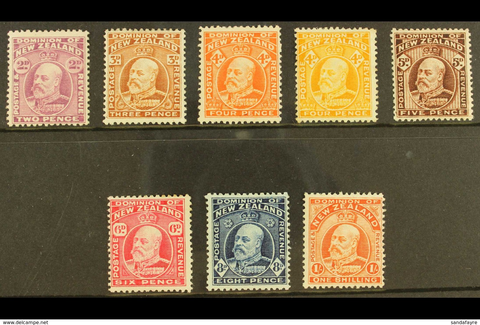 1909-16  KEVII Comb Perf 14x14½ Complete Set, SG 388/94, Fine Mint, Fresh Colours. (8 Stamps) For More Images, Please Vi - Sonstige & Ohne Zuordnung