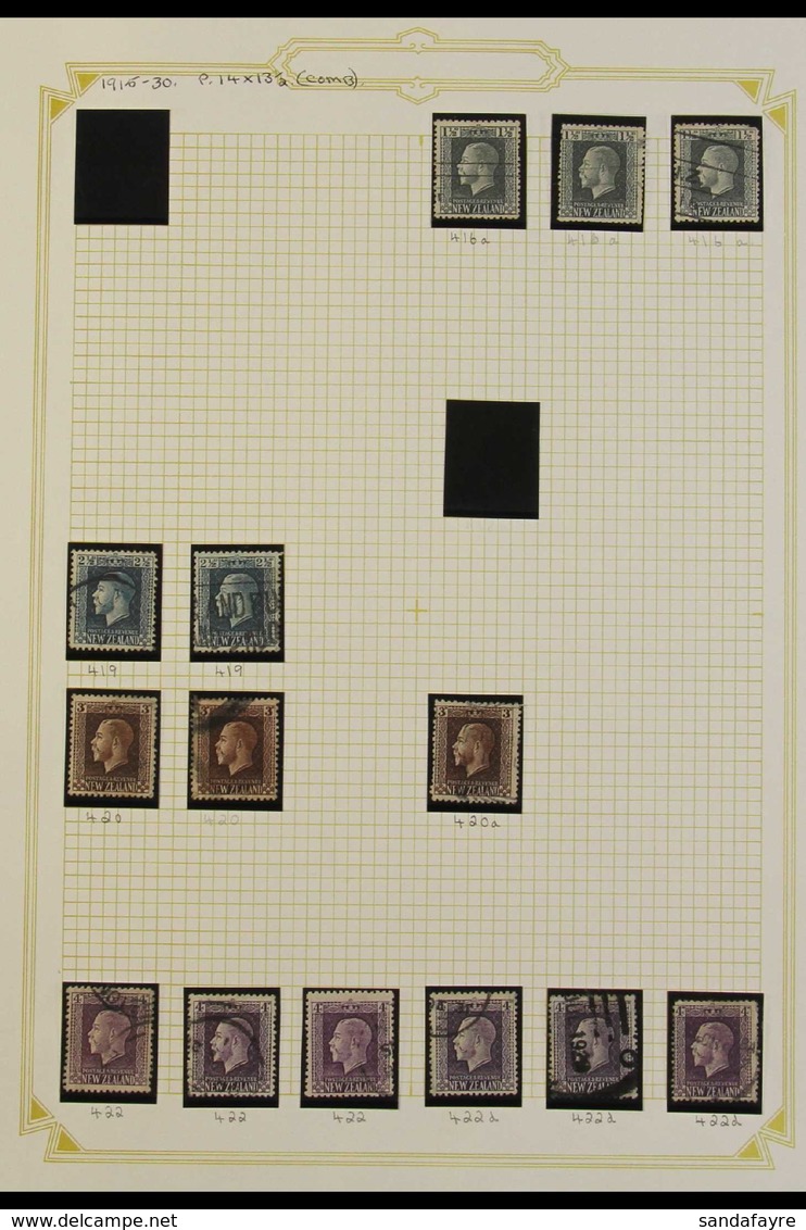 1915 - 1933 GEO V HEAD ISSUES  Fine Used Collection Written Up By Issue Illustrating The Different Shade And Perf Variat - Sonstige & Ohne Zuordnung