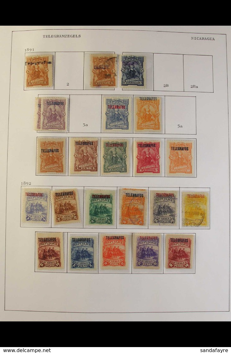 TELEGRAPH STAMPS 1891 TO 1949 COLLECTION.  An Attractive And Comprehensive Collection Of Mint & Used Stamps Begins With  - Nicaragua