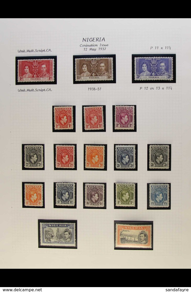 1937-51 KGVI FINE MINT COLLECTION  Complete Basic Run For The Period Plus A Number Of Additional Perfs Of 1938-51 Defins - Nigeria (...-1960)