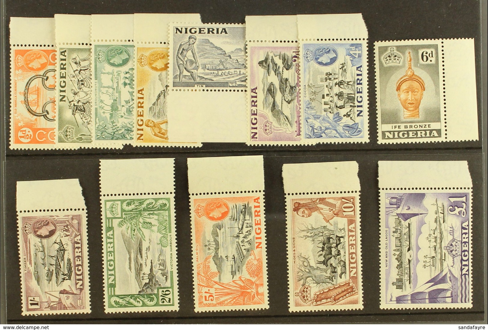 1953-58  Definitives Complete Set, SG 69/80, Never Hinged Mint. (13 Stamps) For More Images, Please Visit Http://www.san - Nigeria (...-1960)