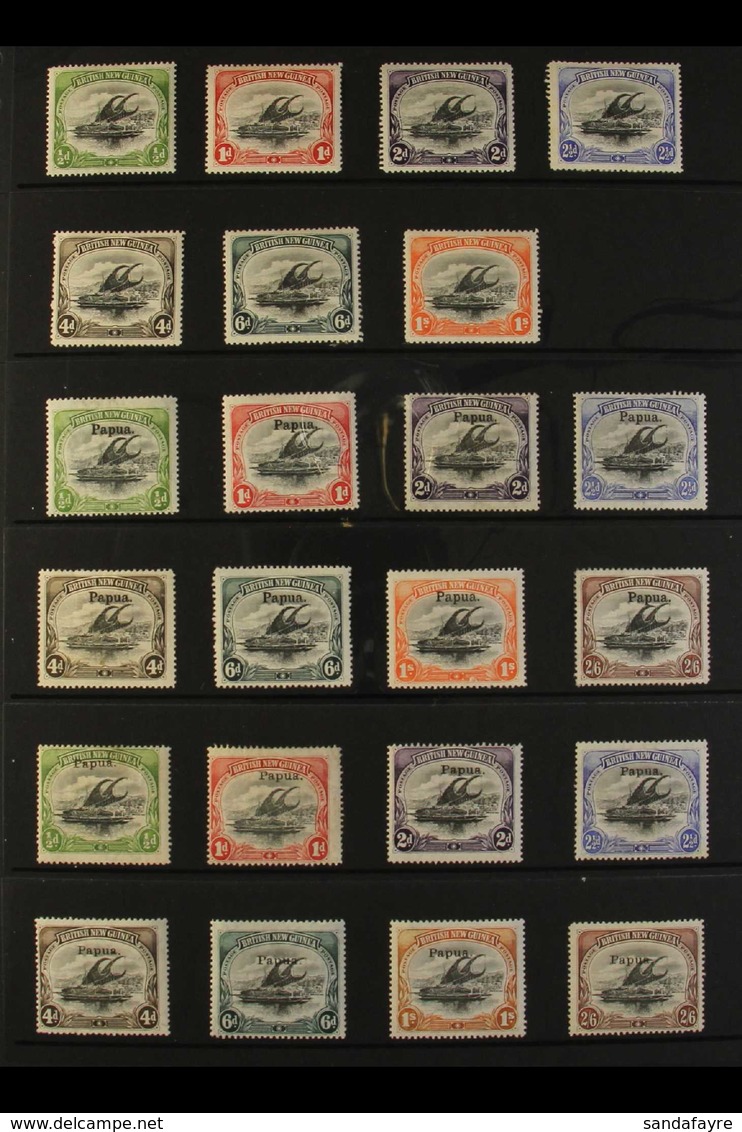 1901-1906 ALL DIFFERENT MINT COLLECTION  With 1901-05 British New Guinea Set To 1s; 1906 Large "Papua" Overprint Complet - Papua-Neuguinea