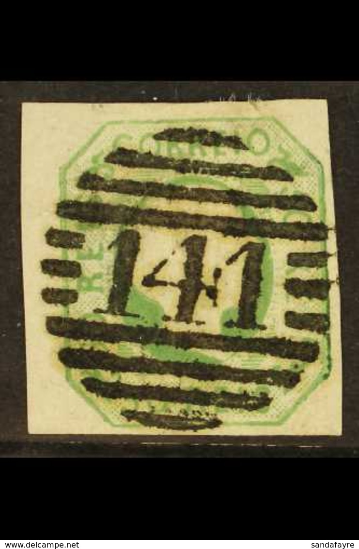 1855  50r Yellow-green, Mi 7a, Used, Clear & Full Strike Of "141" Numeral Postmark. For More Images, Please Visit Http:/ - Sonstige & Ohne Zuordnung