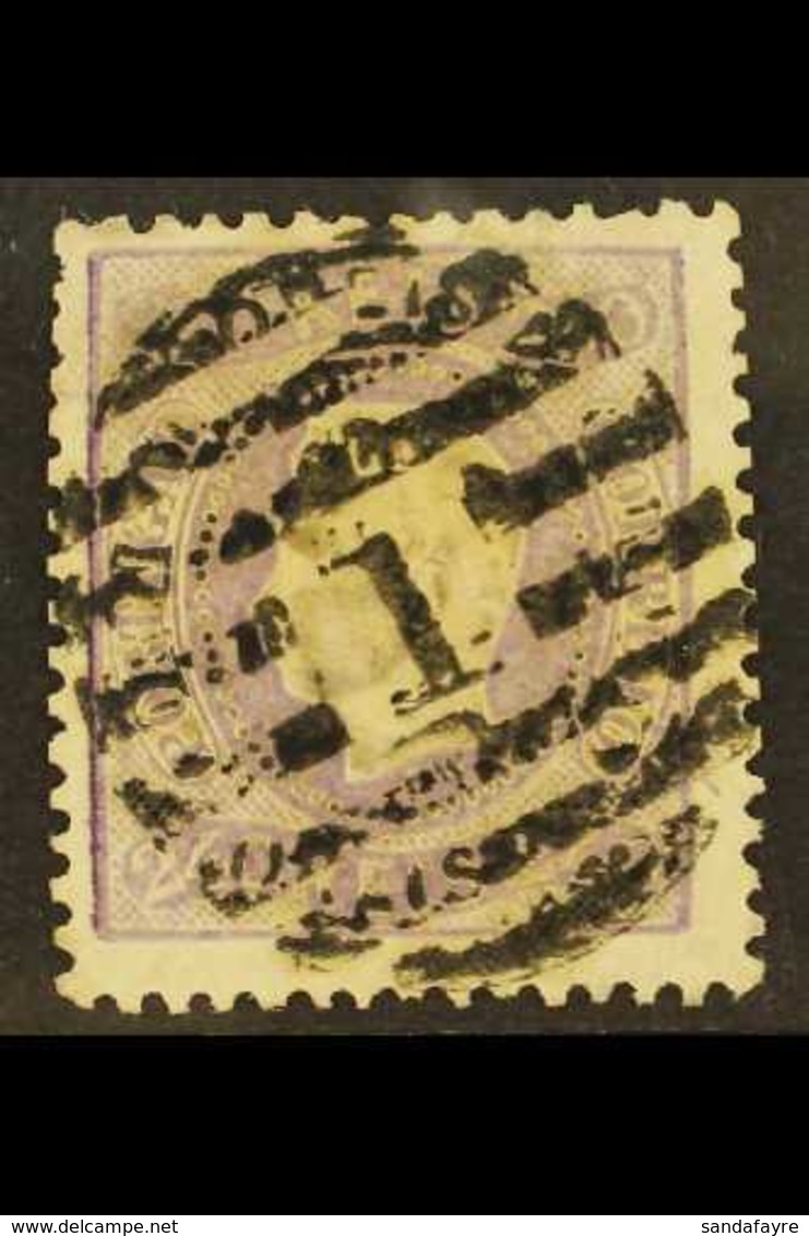 1867  240r Lilac, Curved Label, Perf.12½, Mi 33, Used With Clear & Full Strike Of "1" Numeral Postmark. For More Images, - Sonstige & Ohne Zuordnung