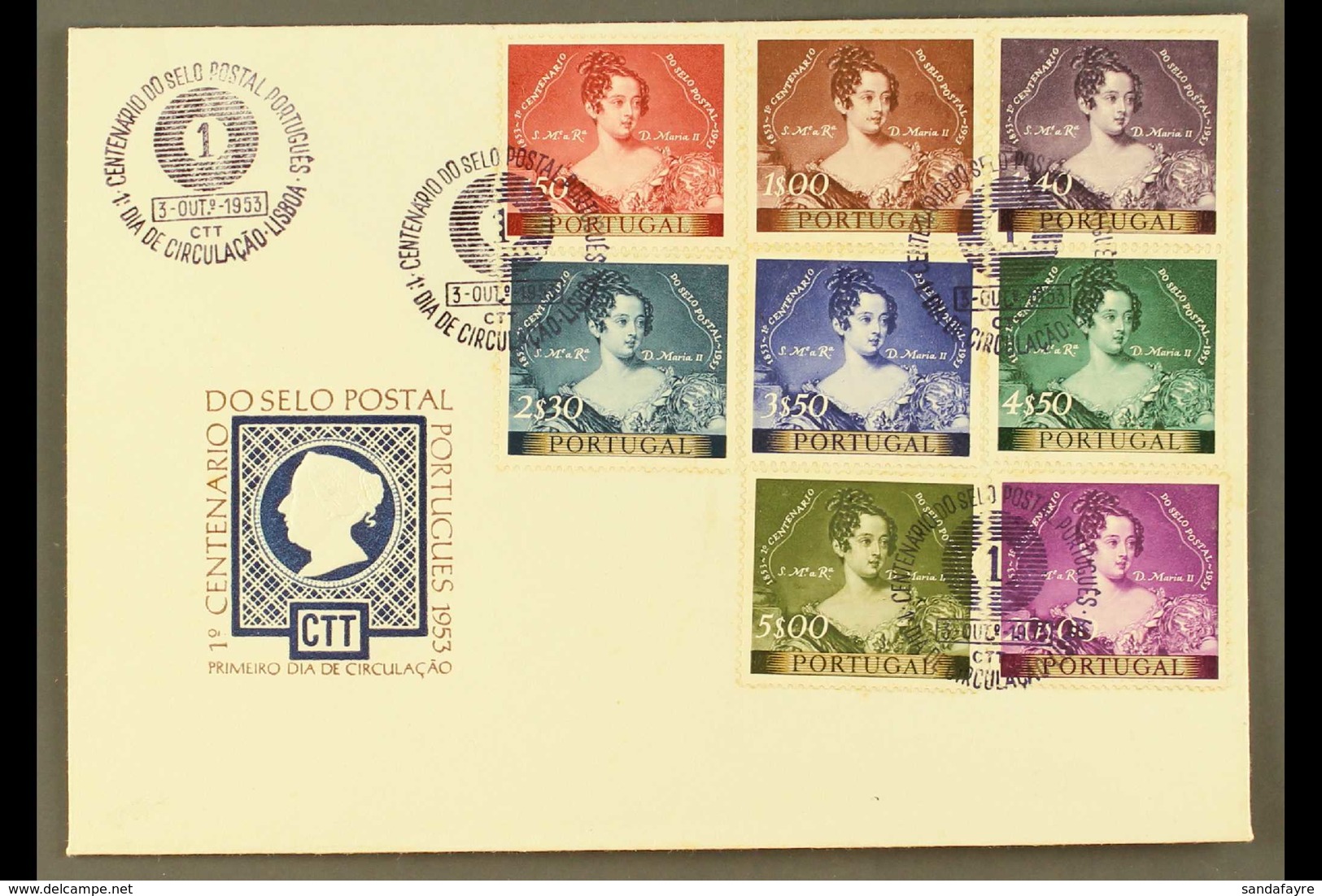 1953  Stamp Centenary Set (SG 1102/09, Mi 815/22) On Illustrated And Unaddressed FDC. For More Images, Please Visit Http - Andere & Zonder Classificatie