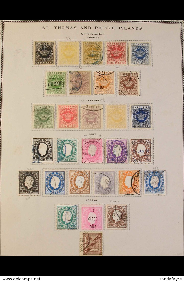 ST THOMAS & PRINCE ISLANDS  1875-1953 MINT & USED COLLECTION On Printed Pages, All Different And Largely Complete For Th - Altri & Non Classificati