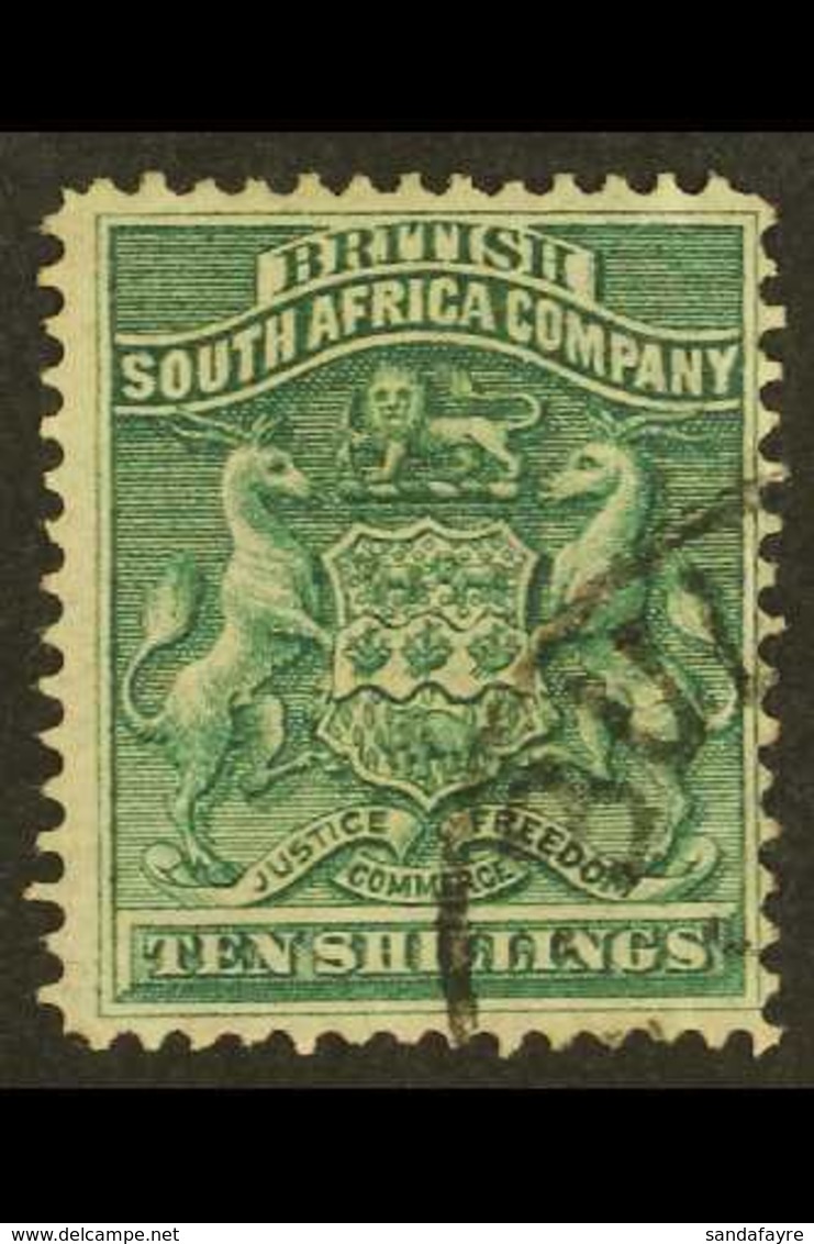 1892-93  10s Deep Green, SG 9, With Part Papermaker's Watermark, Very Fine Used. For More Images, Please Visit Http://ww - Sonstige & Ohne Zuordnung