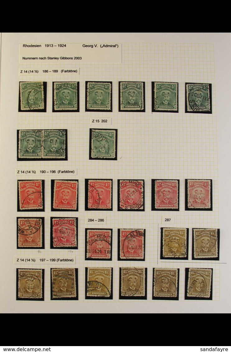 1913-24 USED COLLECTION.  An Attractive Collection Of Definitive "Admiral" Issues, Includes ½d, 1d & 1½d Perf.14 Shades, - Sonstige & Ohne Zuordnung