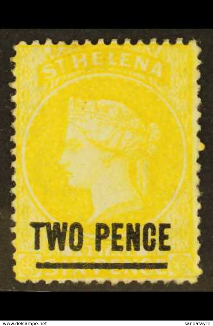 1864-80  2d Yellow (Type B), Perf 14, SG 28, Fine Mint. For More Images, Please Visit Http://www.sandafayre.com/itemdeta - St. Helena