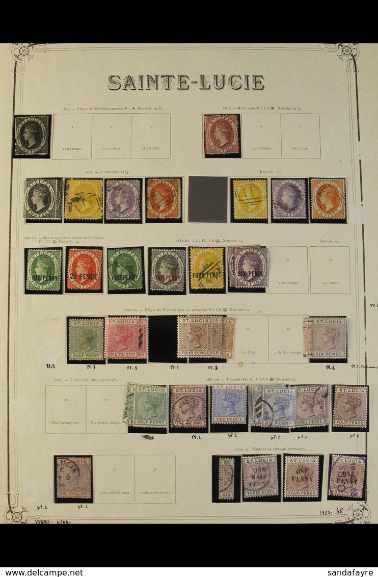 1863-1960 MINT & USED COLLECTION  Includes 1863 1d Lake Unused, 1864-76 Perf.12½ All Values Used, Perf.14 4d To 1s, 1881 - St.Lucia (...-1978)