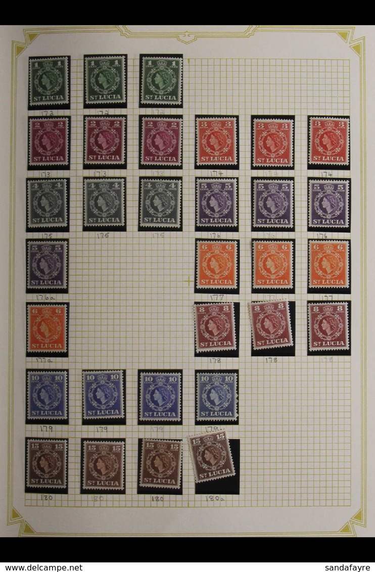 1951-81 VERY FINE MINT COLLECTION  A Mint Or Never Hinged Mint Collection In An Album Which Includes 1953-63 Definitives - St.Lucia (...-1978)