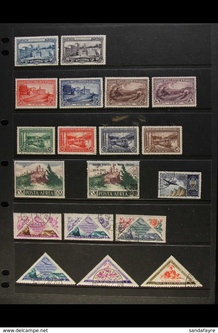 1927-1961 ALL DIFFERENT COLLECTION  On Stock Pages, Inc 1927 Memorial To 10L Mint, 1928 St Francis Set Mint, 1932 Electr - Sonstige & Ohne Zuordnung