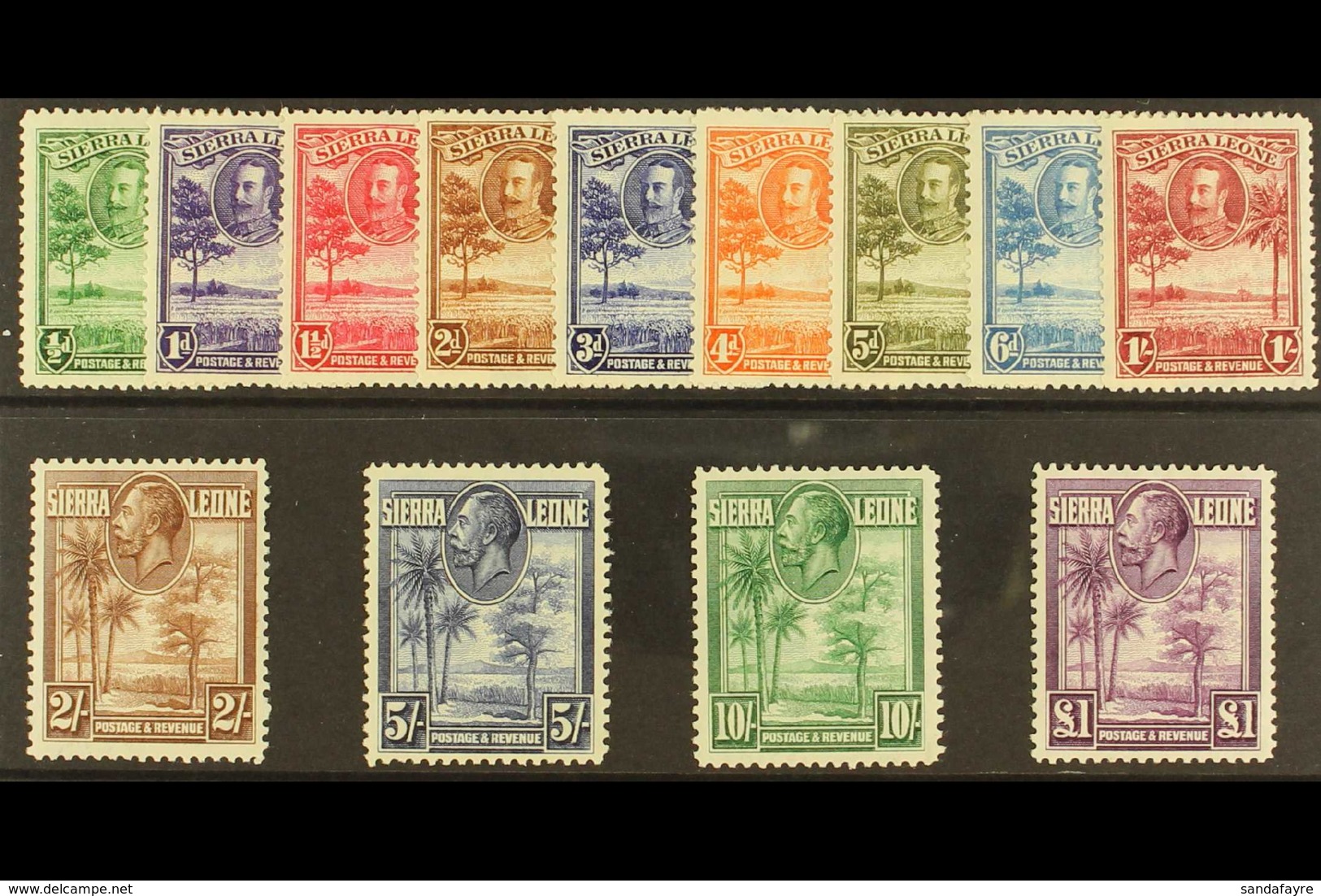 1932  Pictorials Set Complete, SG 155/67, Mint Lightly Hinged (13 Stamps) For More Images, Please Visit Http://www.sanda - Sierra Leone (...-1960)