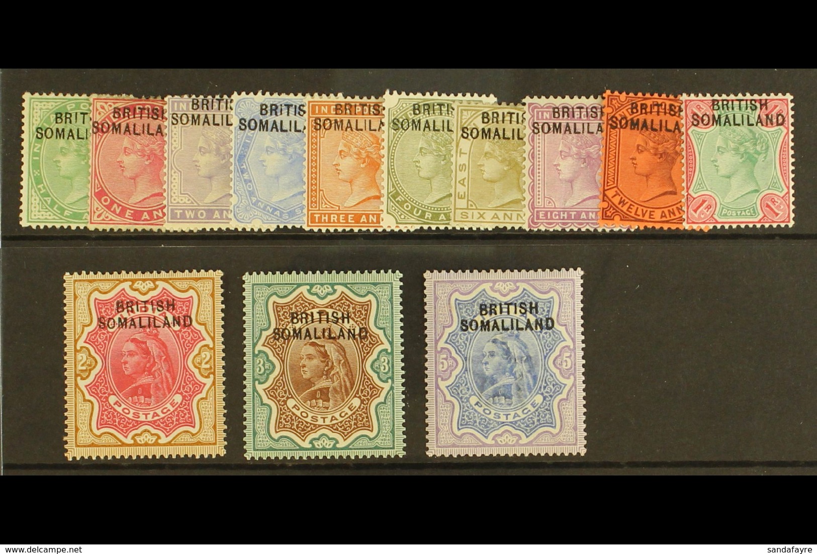 1903  Overprint At Top Set, SG 1/13, Fine Mint Apart From The ½a With A Thin. (13) For More Images, Please Visit Http:// - Somaliland (Herrschaft ...-1959)