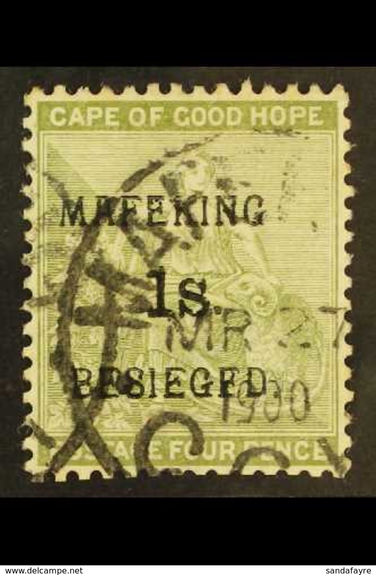 CAPE OF GOOD HOPE  MAFEKING SIEGE 1900 1s On 4d Green With COMMA After "MAFEKING" Missing, SG 5 Variety (surcharge Setti - Ohne Zuordnung