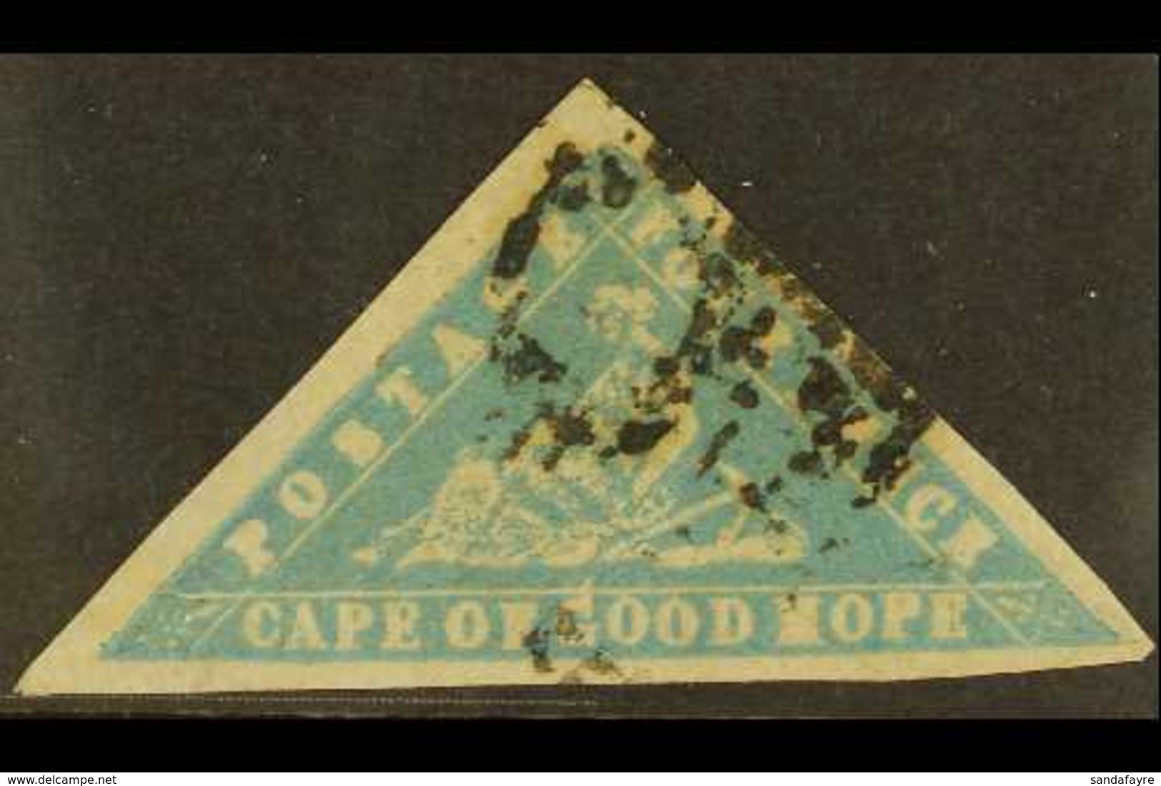 CAPE OF GOOD HOPE  1861 4d Pale Milky Blue "wood-block", SG 14, Used With 3 Large Margins & Fresh Original Colour. A Lar - Ohne Zuordnung