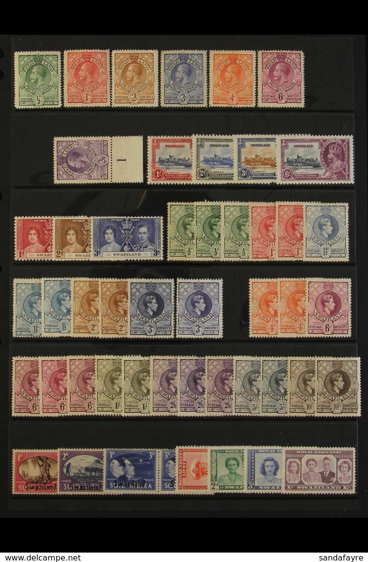 1933-77 MINT / NEVER HINGED MINT COLLECTION  On Stock Pages, Includes 1933 To 6d Plus 2s6d, 1938-54 KGVI Almost All SG L - Swasiland (...-1967)