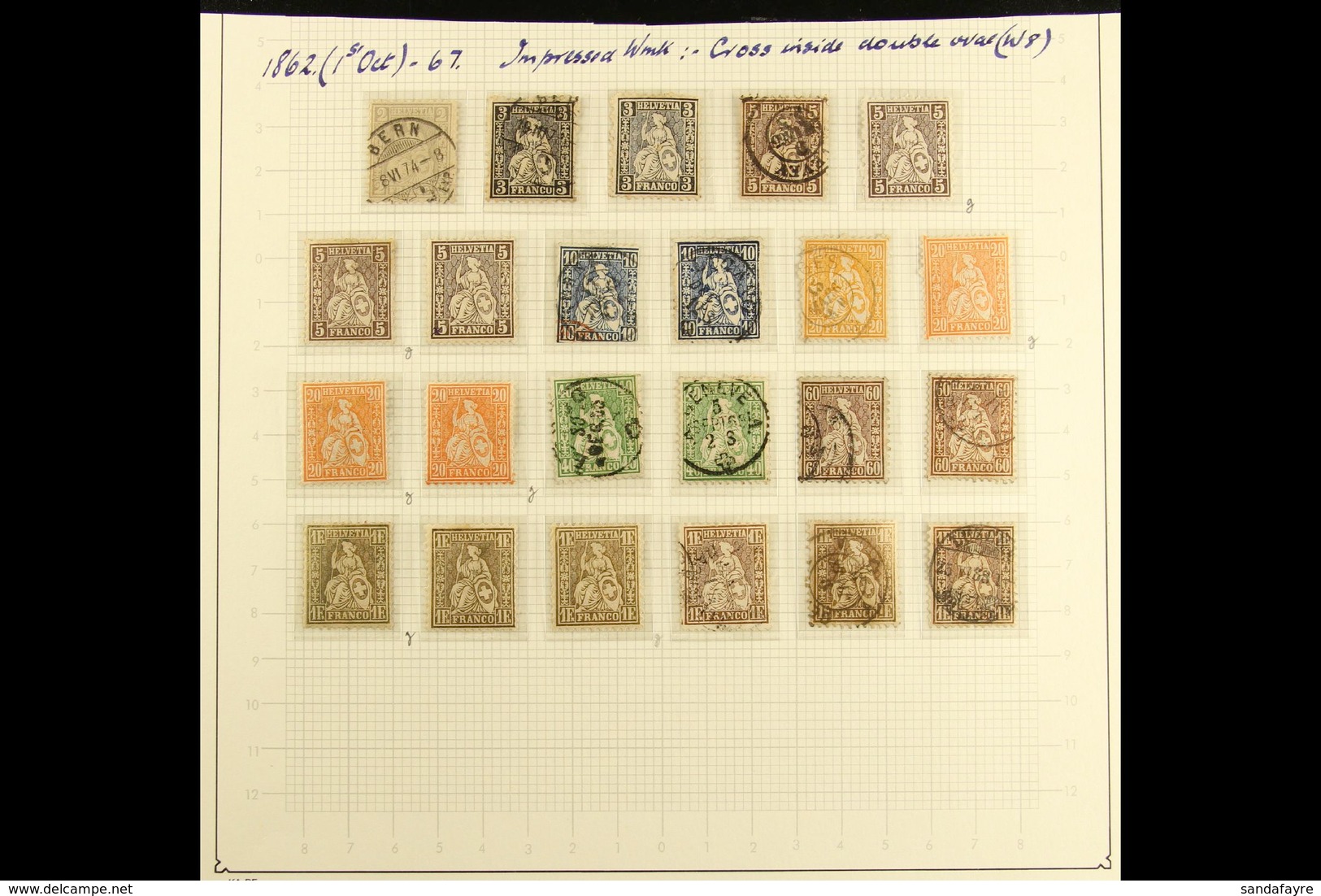 1862-1949 ATTRACTIVE COLLECTION  In Hingeless Mounts On Leaves, Mint Or Used, Inc 1862-81 To 1f (x4, Three Used) Inc 3c, - Sonstige & Ohne Zuordnung