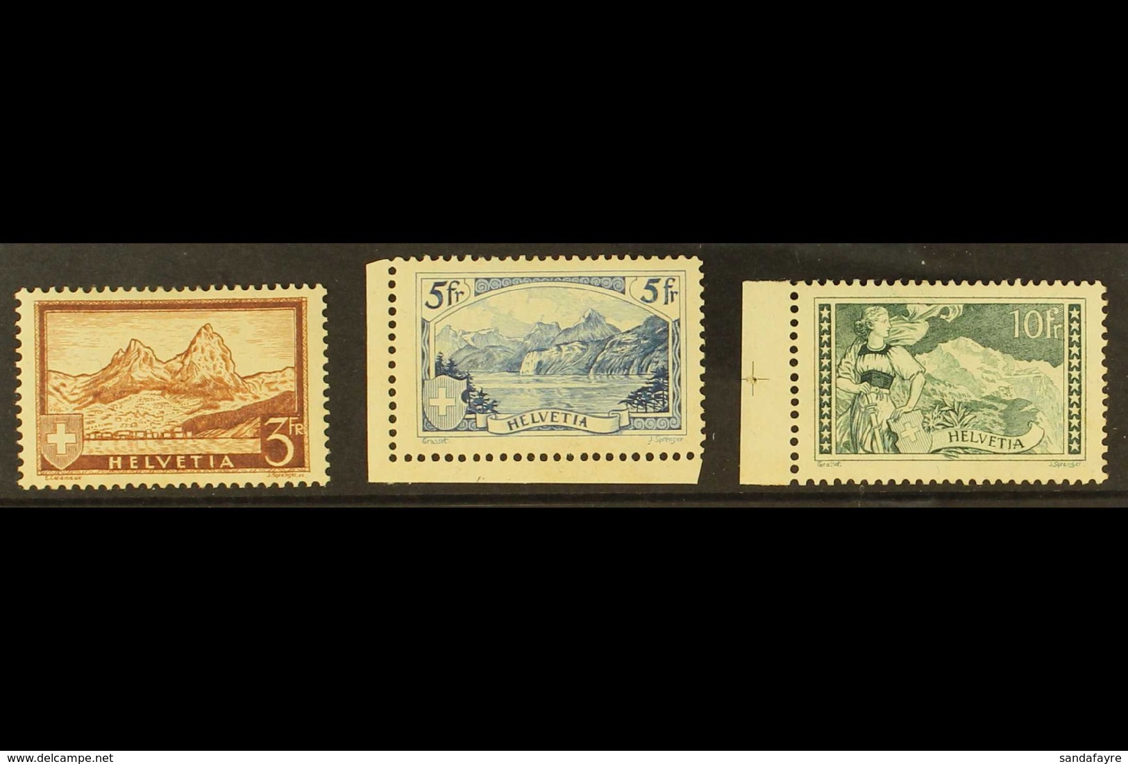 1928-31  Landscapes Complete Set (Michel 226/28, SG 335/37), Mint, Lightly Toned Gum. For More Images, Please Visit Http - Sonstige & Ohne Zuordnung