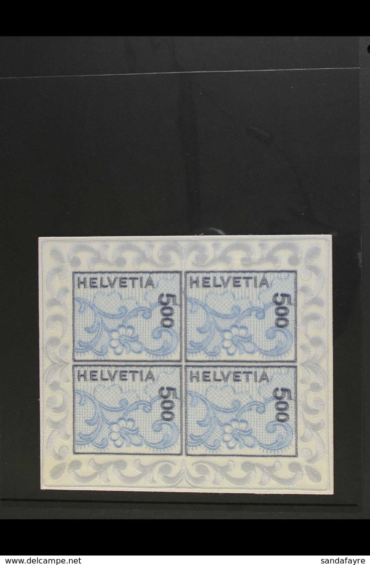 2000  5f St Gallen Embroidery Self-adhesive Stamp (Mi 1726) In A Complete Sheetlet Of Four, SG MS1461, Very Fine Unused. - Sonstige & Ohne Zuordnung