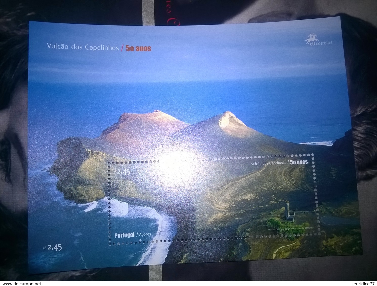 PORTUGAL  2007    ACORES ,VOLCAN CAPELINHOS HOJA BLOQUE - Unused Stamps