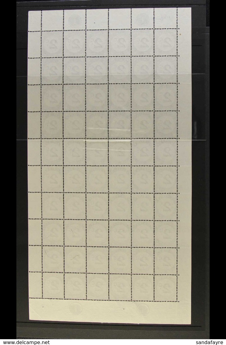 POSTAGE DUES  1947-61 2c Black Chalk Paper Pane Containing "Error St Edwards Crown", SG D26a/D26ac, NHM Pane Of 60 (60)  - Trindad & Tobago (...-1961)