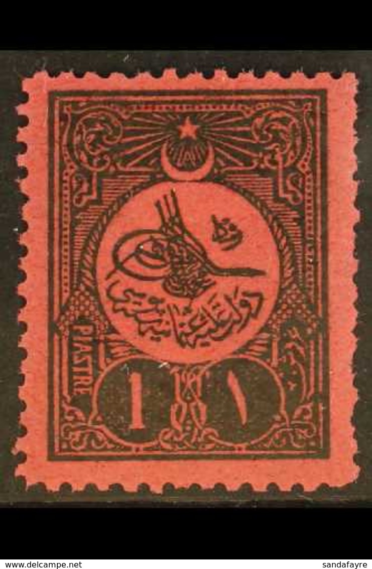 1909  1pi Black On Crimson, Postage Due, Perf 12, Plate 1, SG D286A, Fine And Fresh Mint. Scarce Stamp. For More Images, - Sonstige & Ohne Zuordnung