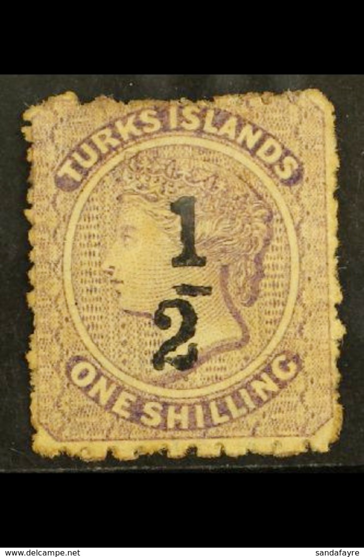 1881  '½' On 1s Lilac, Setting 4, SG 12, Mint, Lightly Toned Og. Cat £275 For More Images, Please Visit Http://www.sanda - Turks & Caicos