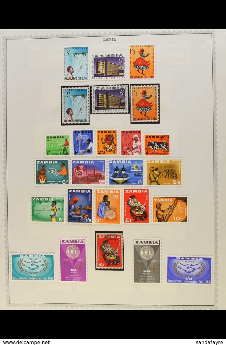 1964-1983 MINT & NHM COLLECTION  A Delightful Mint & Never Hinged Mint Collection Of Complete Sets & Miniature Sheets Pr - Zambia (1965-...)