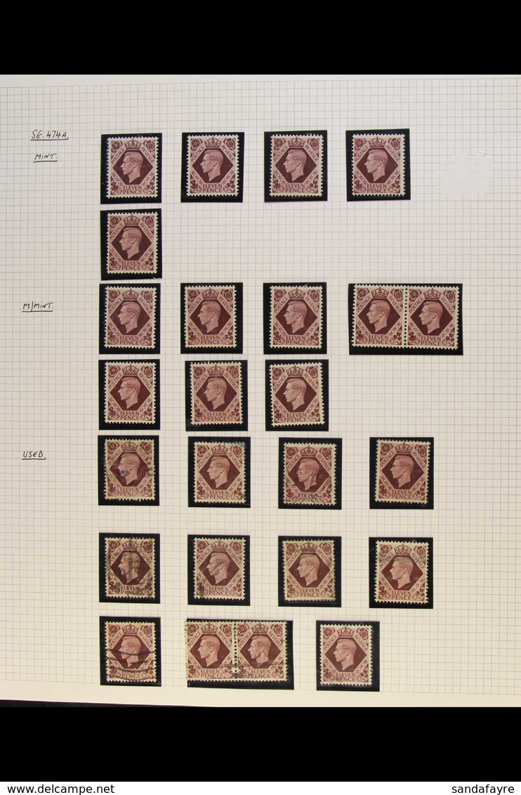 KING GEORGE VI DEFINITIVES  1937-52 Fine Mint And Used Large Assembly On Album Pages, With Some Duplication But With Muc - Sonstige & Ohne Zuordnung