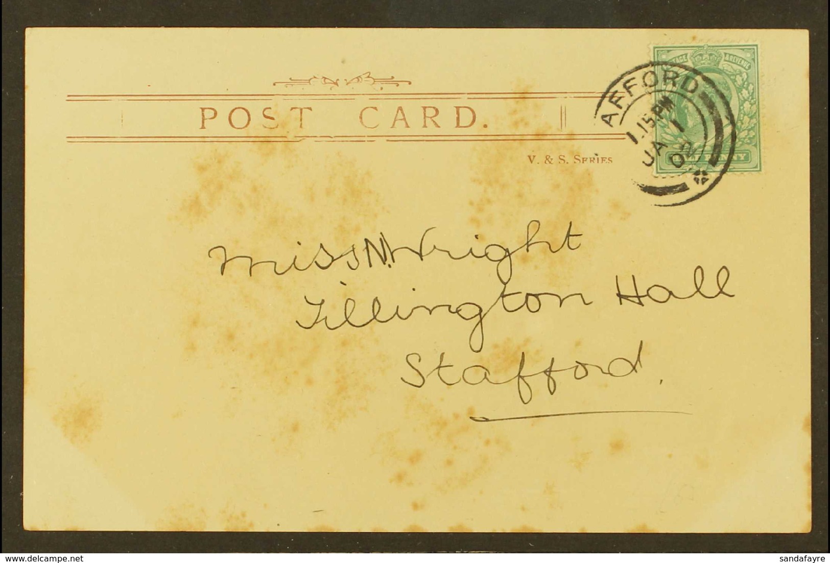 1902  ½d Blue-green, Used On Picture Postcard With 1.1.1902 FIRST DAY CANCEL. Some Toning, But Scarce. For More Images,  - Ohne Zuordnung
