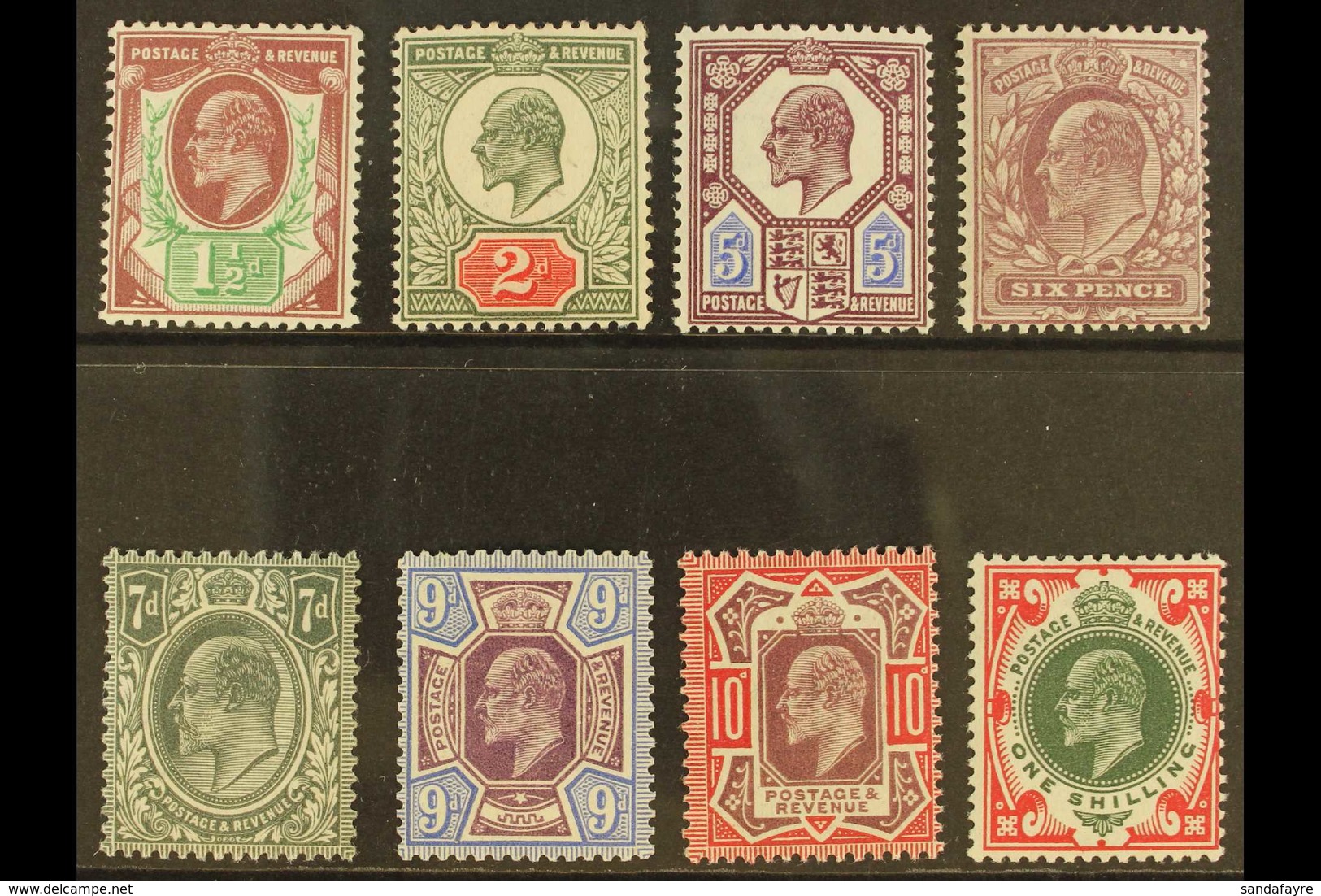 1911-13 SOMERSET HOUSE  Definitive Set With One Example Of Each Value To 1s, Between SG 287/314, Never Hinged Mint (8 St - Ohne Zuordnung