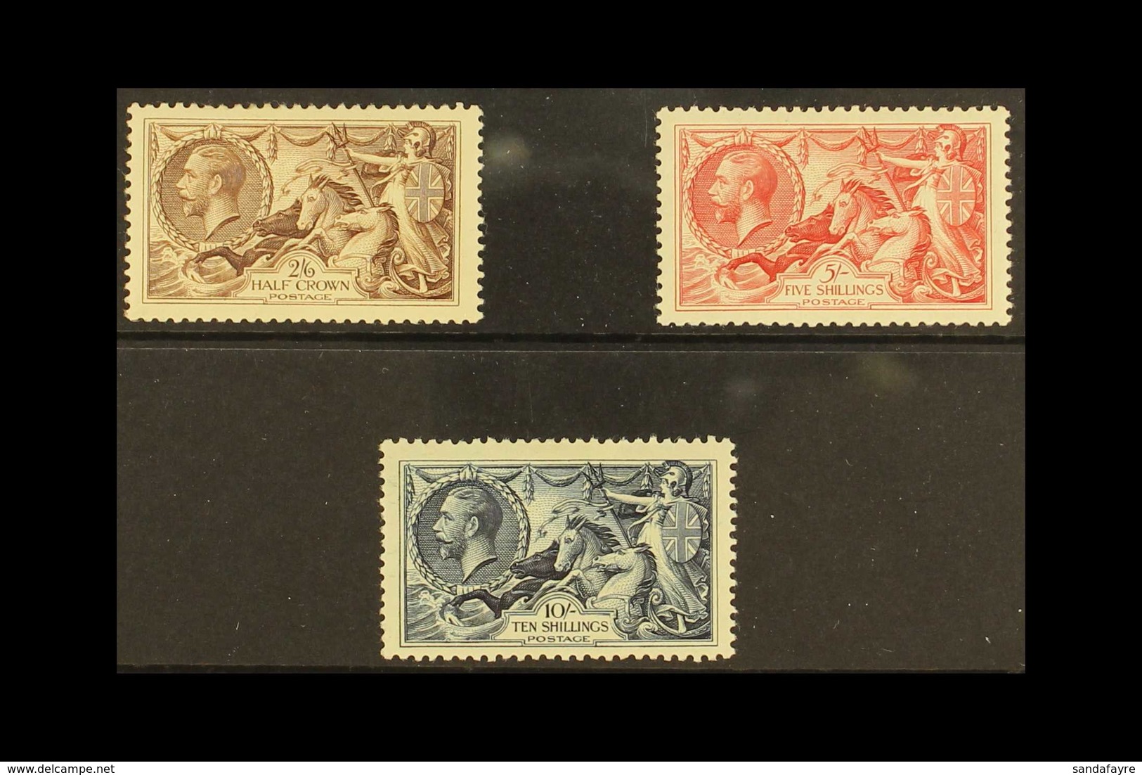 1934  Re-engraved Seahorses Set Complete, SG 450/52, Mint Lightly Hinged. Lovely Quality (3 Stamps) For More Images, Ple - Ohne Zuordnung