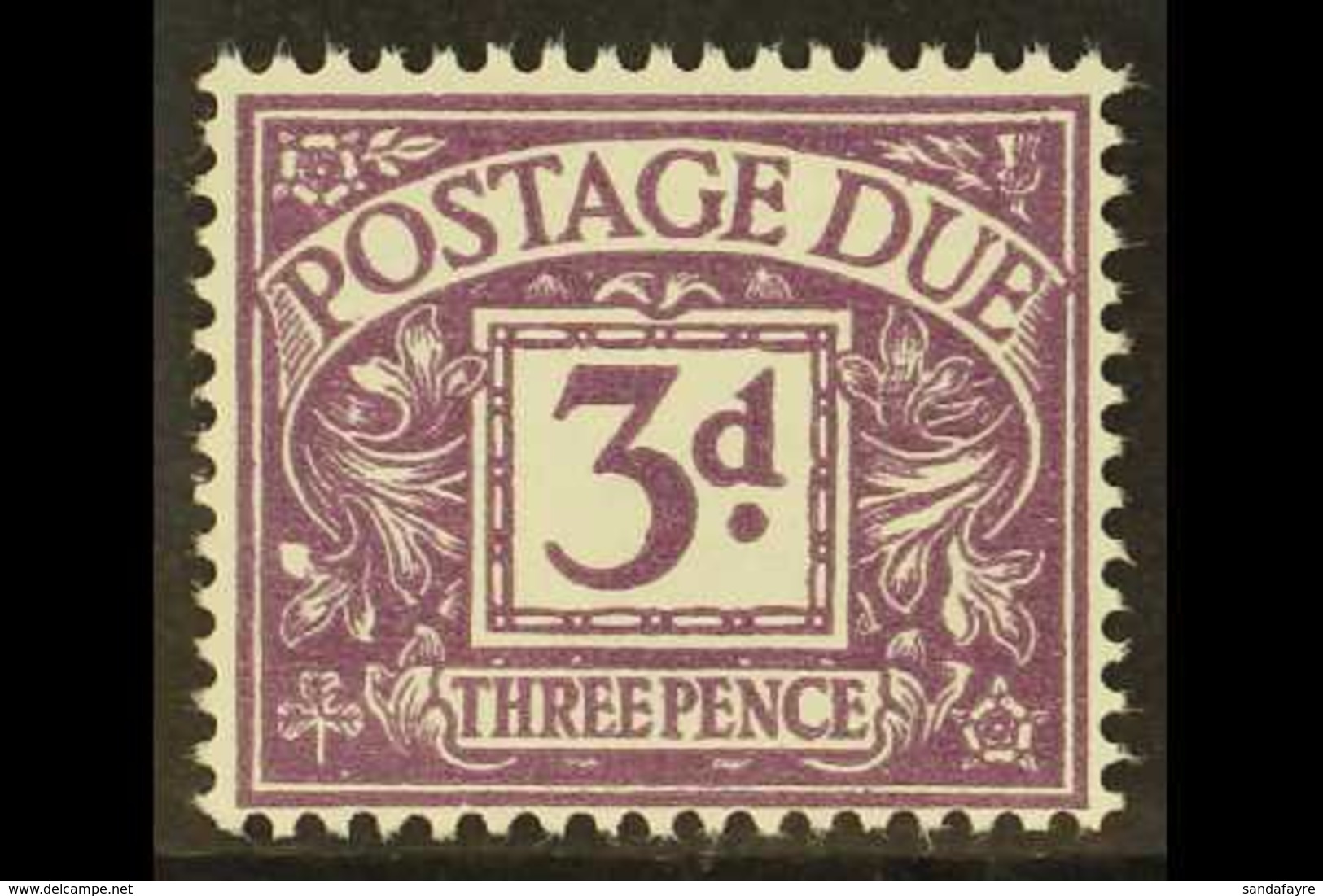 POSTAGE DUE  1959-63 3d Violet WATERMARK SIDEWAYS INVERTED Variety, SG D60wi, Fine Never Hinged Mint, Very Fresh. For Mo - Sonstige & Ohne Zuordnung