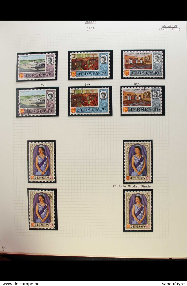 JERSEY  1969-1990 EXTENSIVE "DUAL" COLLECTION Presented In Mounts In A Pair Of Matching Albums. A Never Hinged Mint Coll - Sonstige & Ohne Zuordnung