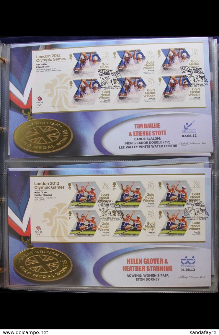 2012 GOLD MEDAL WINNERS FDC COLLECTION  A Complete Collection Of 29 Limited Edition BLCS 548 Series Benham Covers Celebr - FDC