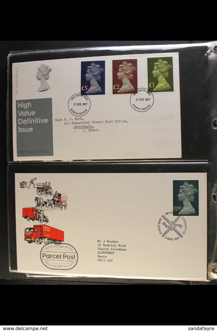 QEII DEFINITIVE FDC COLLECTION  1967-1998 Largely All Different Collection Displayed In Three Albums, Includes Regional  - FDC