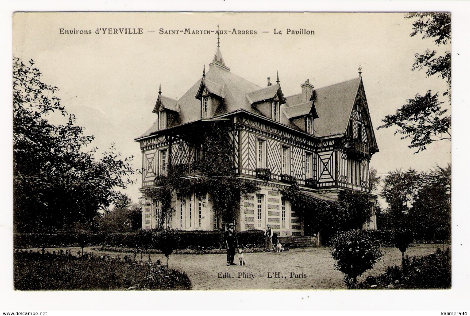 SEINE-INFERIEURE / Environs  D' YERVILLE / SAINT-MARTIN-aux-ARBRES / LE  PAVILLON  ( Chasseur Avec Son Chien De Chasse ) - Yerville